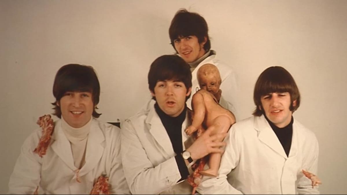 Robert Whitakerin valokuva Beatles-yhtyeestä.