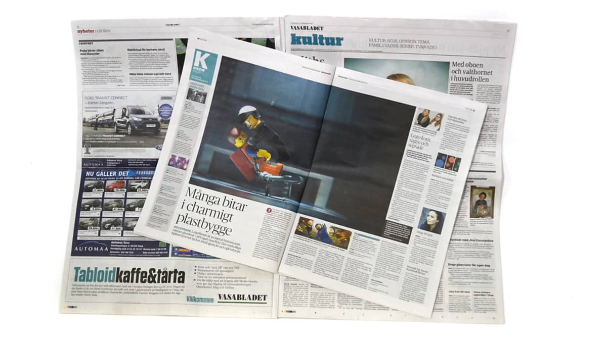 Vasabladet broadsheet- ja tabloid-koossa.