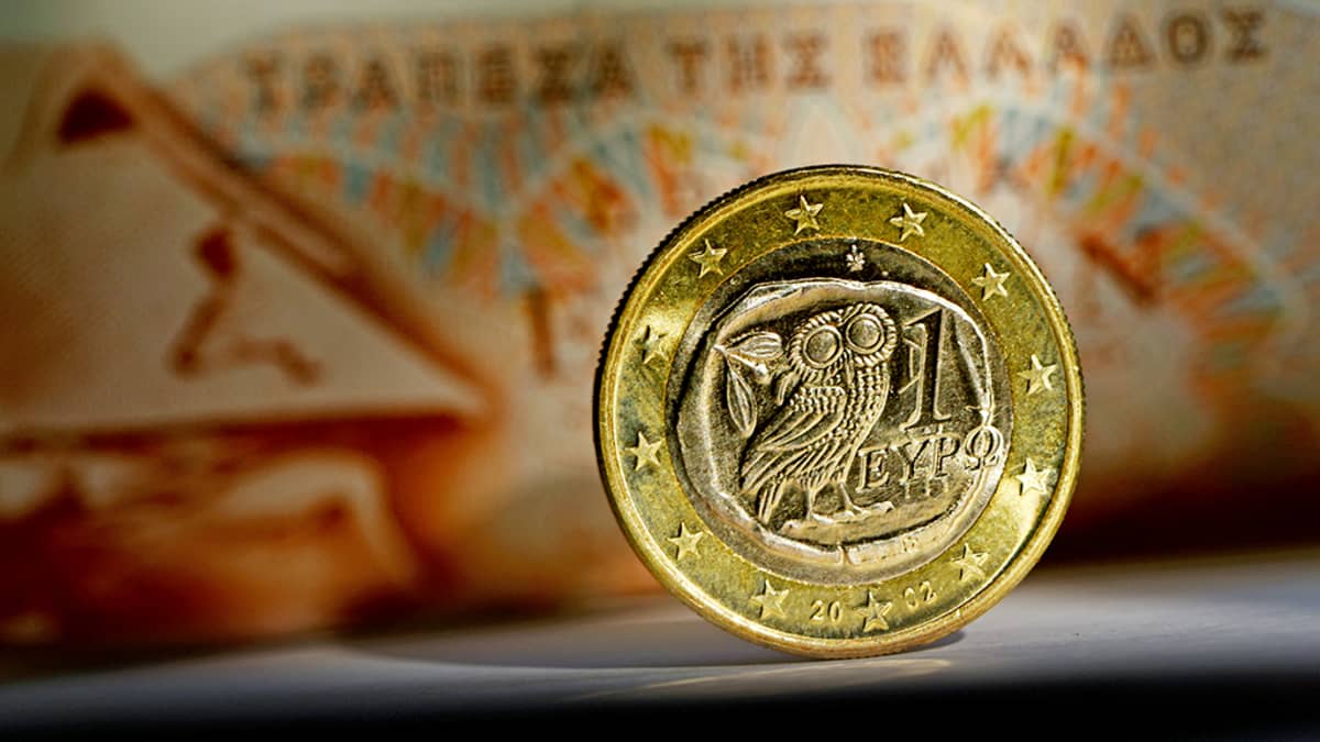 Kreikkalainen euron kolikko.