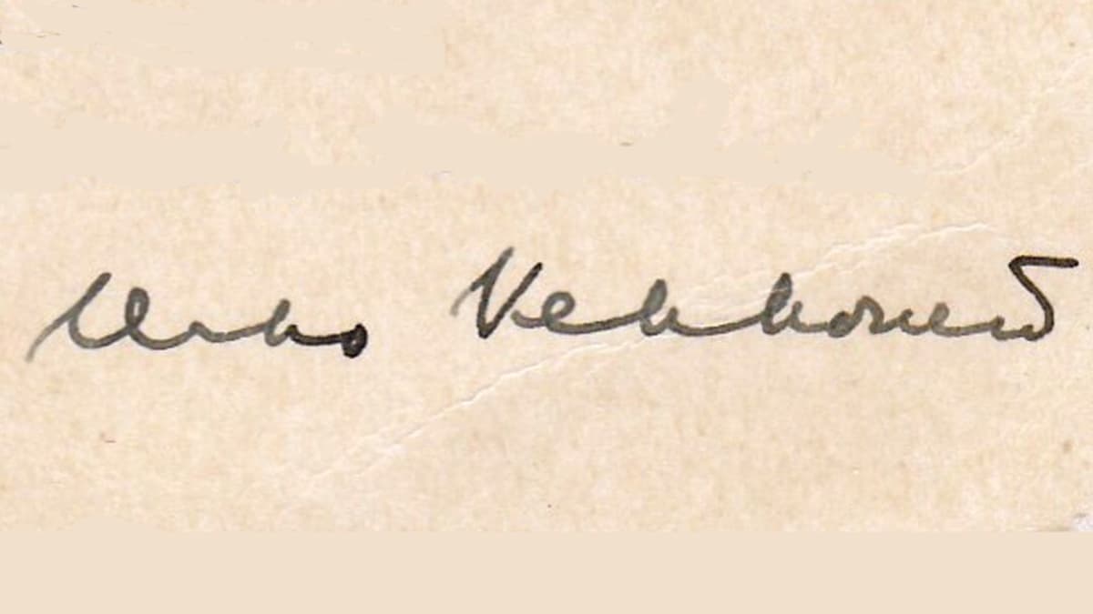 Kekkosen nimikirjoitus vuodelta 1934