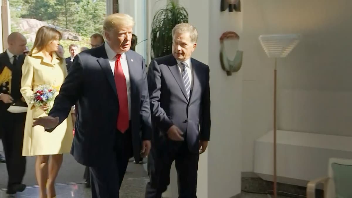 Donald Trump ja Sauli Niinistö tapaavat Mäntyniemessä.