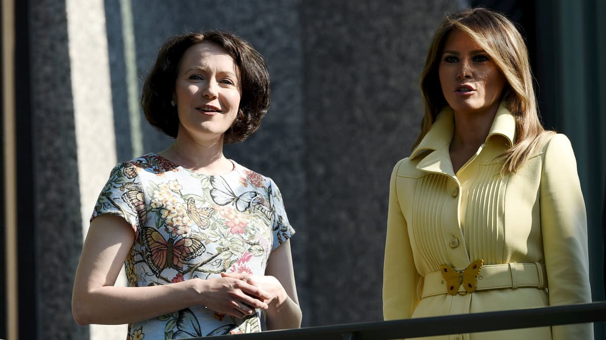 Jenni Haukio ja Melanie Trump