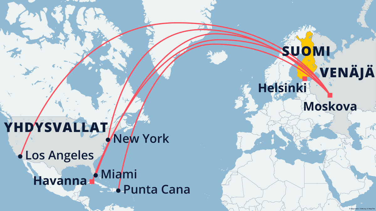 EU varautuu vastatoimiin, jos Venäjä kieltää ylilennot Aasiaan – Suomi  estäisi venäläisten lennot Kuubaan ja Yhdysvaltoihin