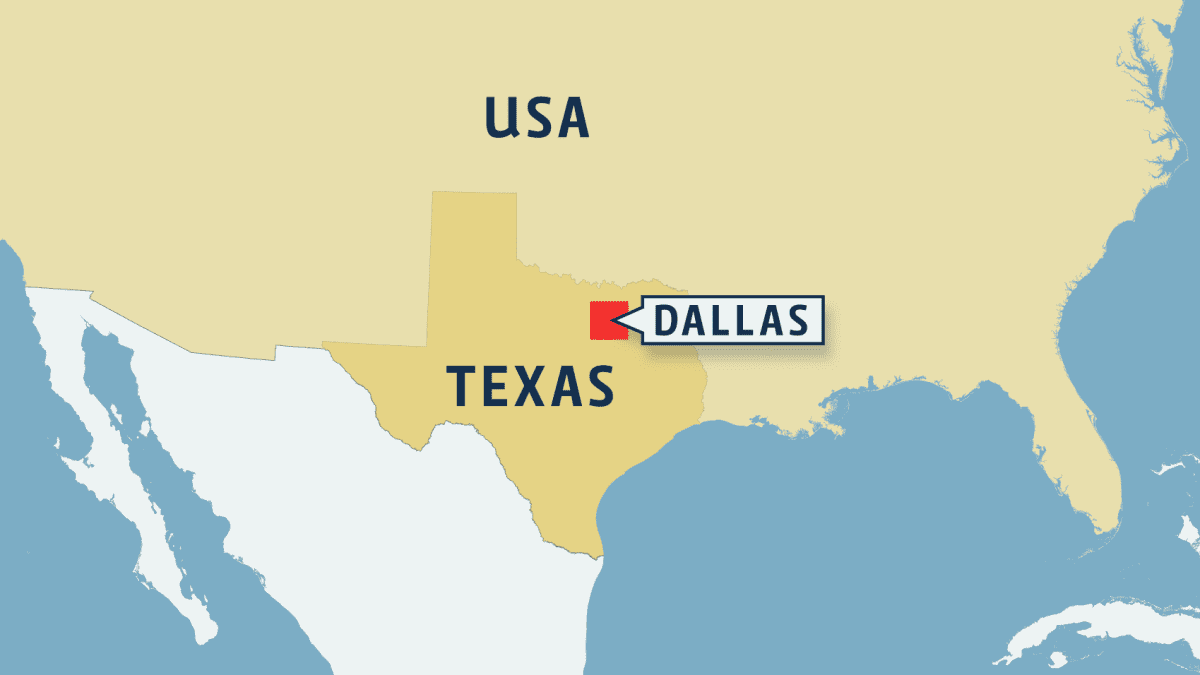 Kartta Texas Dallas
