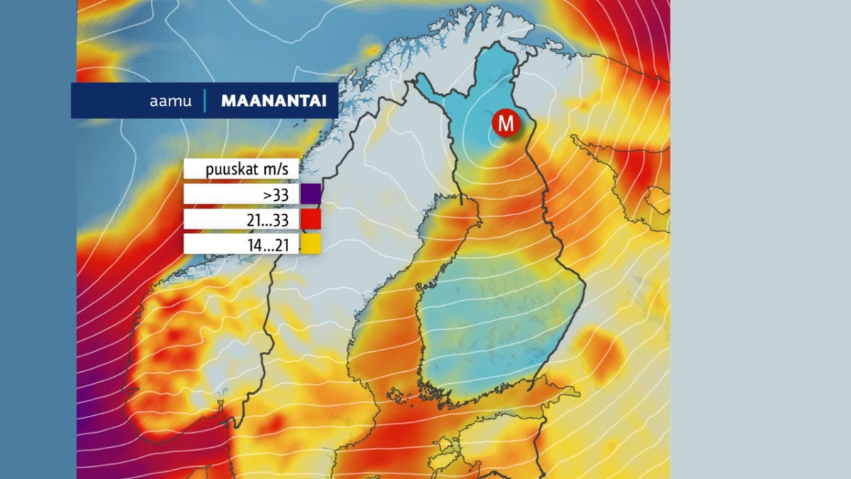 Dennis-myrskyn rippeet tietävät kovia tuulia
