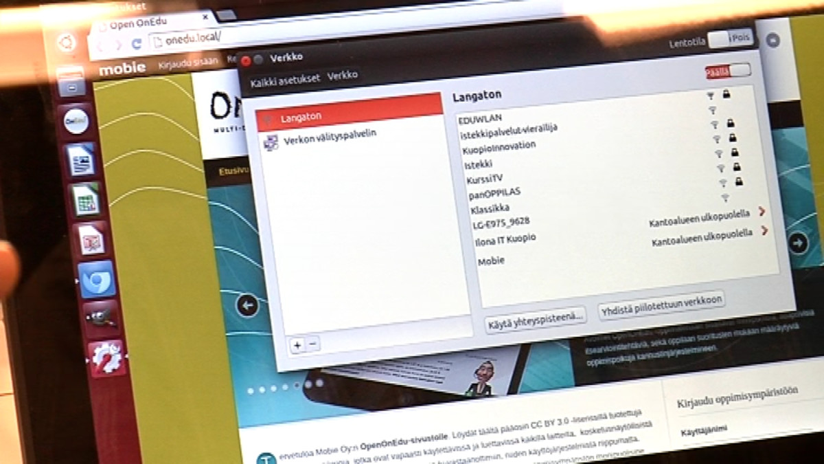 Opetuskäyttöön tarkoitettu tabletti.