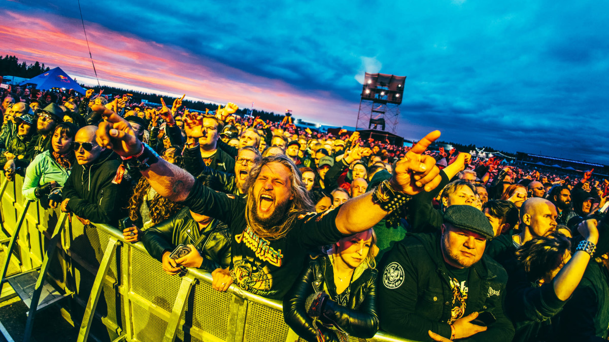 Publik på Judas Priests konsert i Hyvinge 7.6.2018.