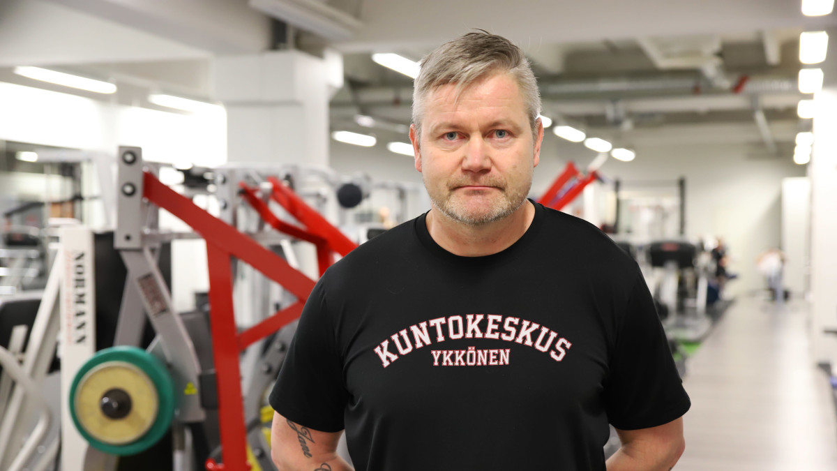 Kuntosaliyrittäjä Janne Patjas Kuntokeskus Ykkösessä Kouvolassa.
