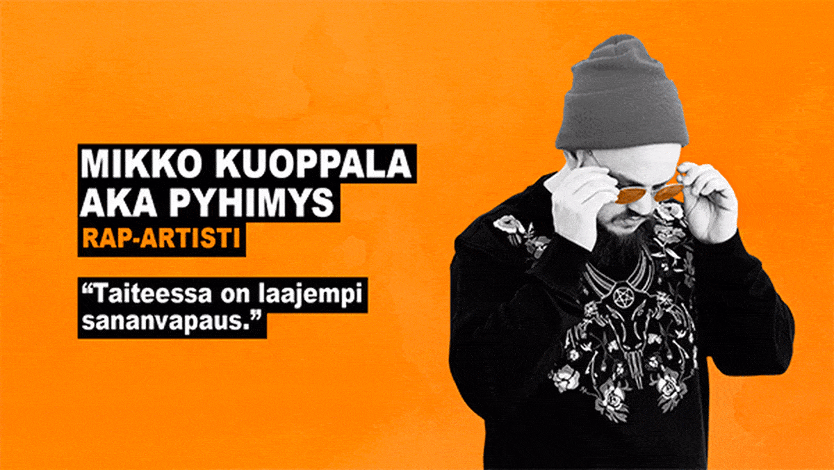 Mikko Kuoppala, eli rap-artisti Pyhimys keskustelee sananvapaudesta Yle Forumissa torstaina suorassa erikoislähetyksessä.