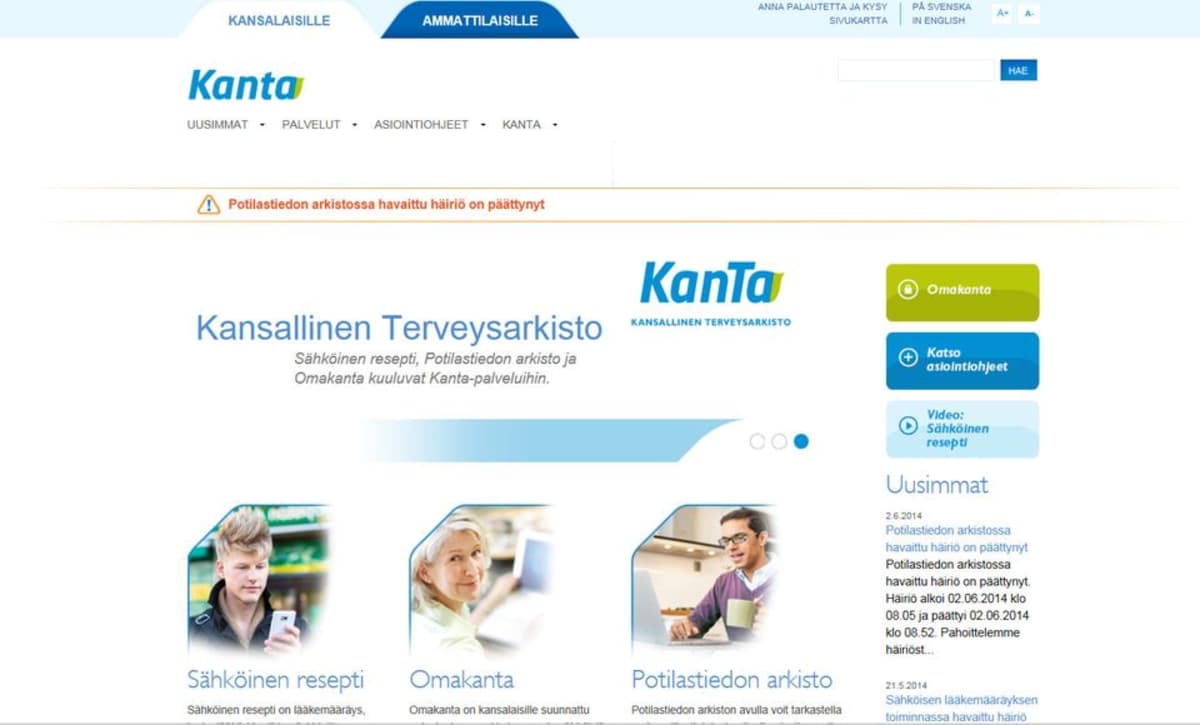 Potilastietokannan Omat Tiedot Pitaa Tarkistaa Ja Antaa Lupa Niiden Kayttoon Yle Uutiset Yle Fi