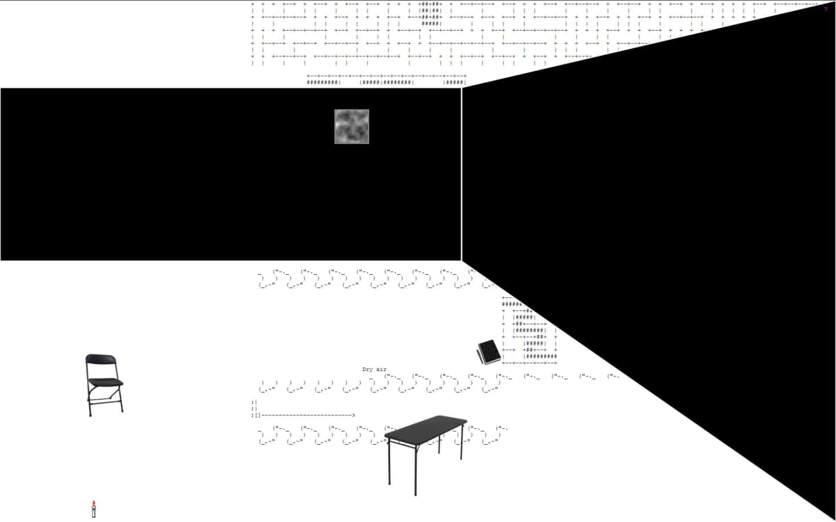 Digitaalinen kuva, jossa mustavalkoinen huone, Cassie McQuarter, Black Room 