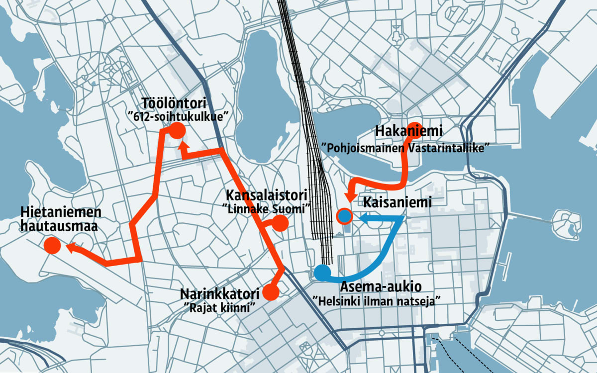 Ainakin 10 mielenosoitusta tulossa – Sadat poliisit valvovat järjestystä  Helsingissä itsenäisyyspäivänä