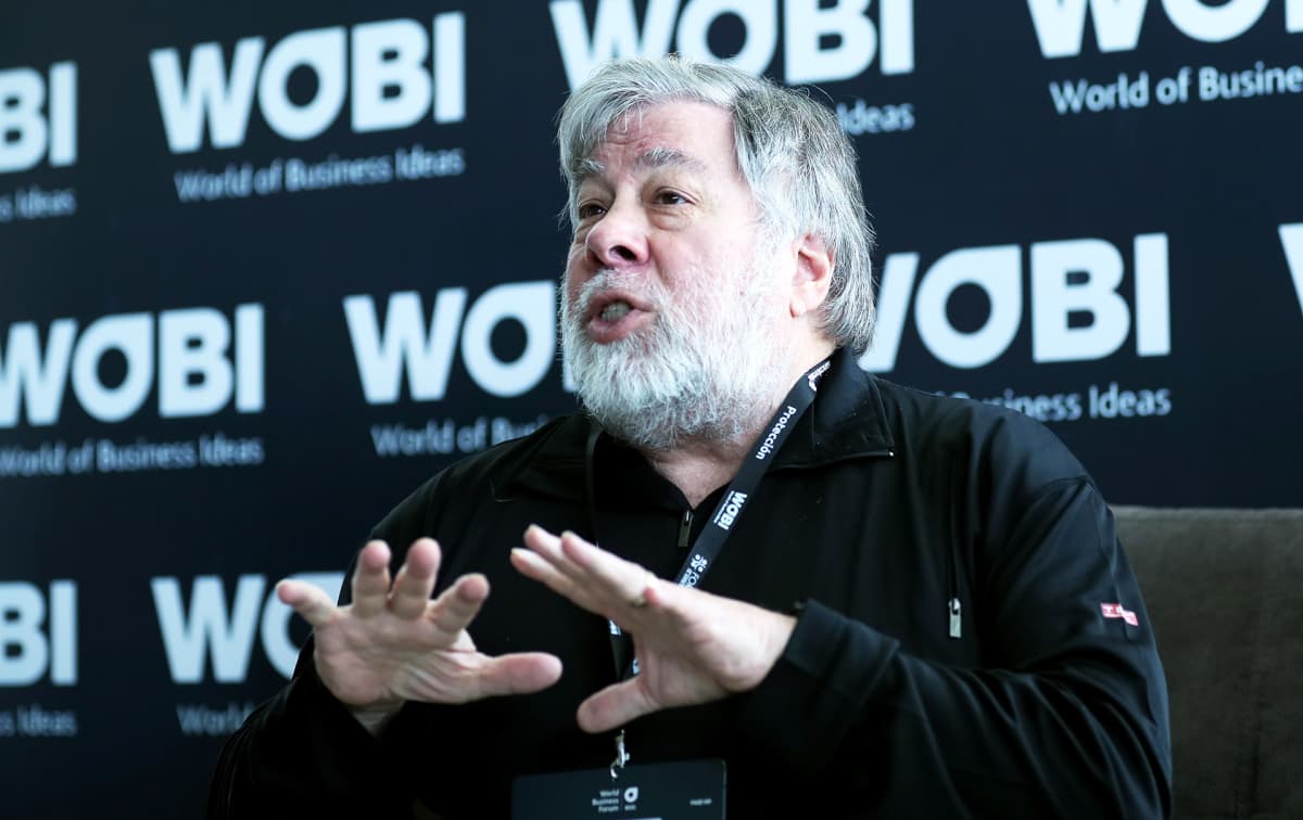 Steve Wozniak World of Business Ideas -tapahtumassa Bogotassa kesäkussa 2018.