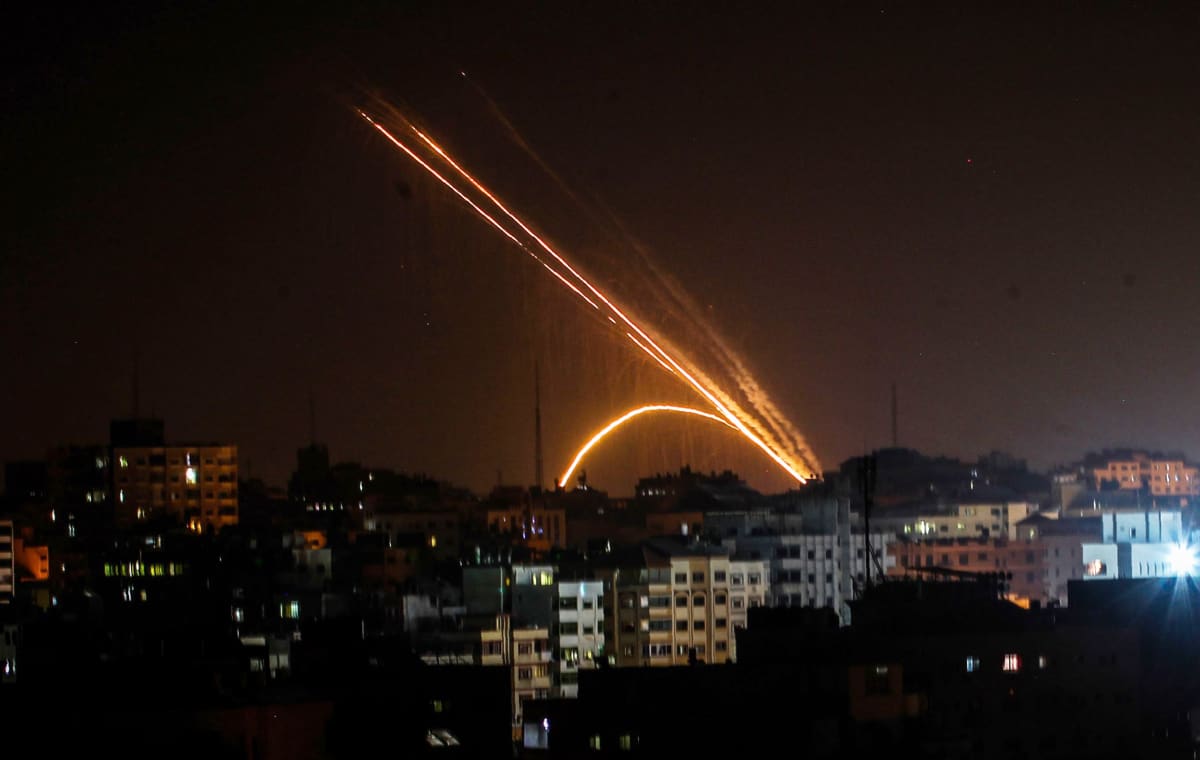Gazasta ammuttuja raketteja.