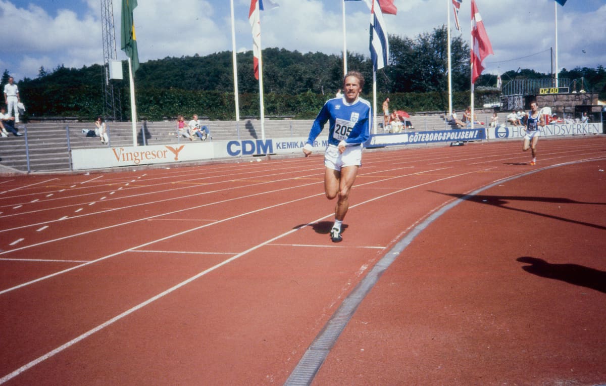 Jouko Grip kuvattuna vuoden 1986 Göteborgin MM-kisoissa. 