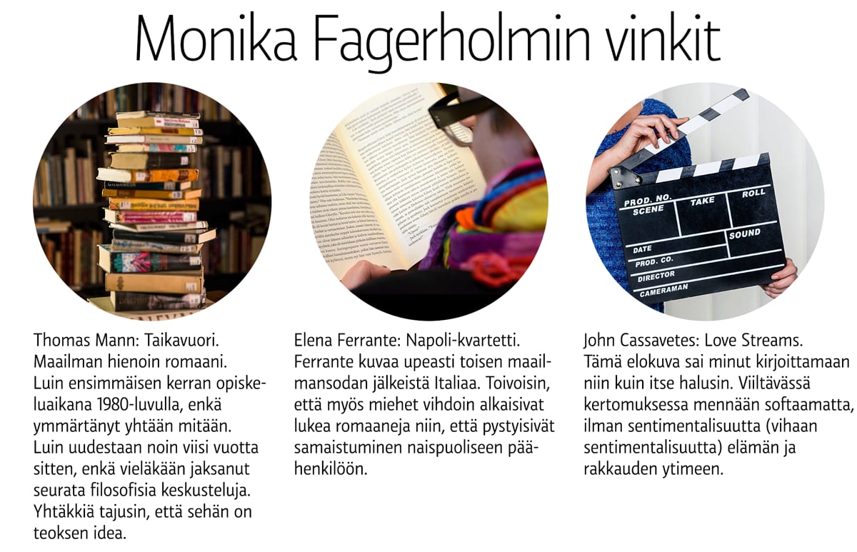 Monika Fagerholmin vinkit.