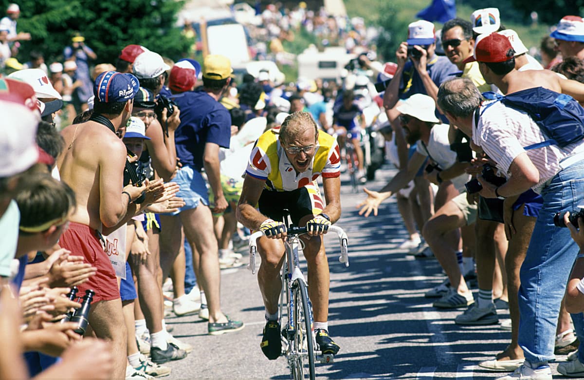 Laurent Fignon Alpe d'Huez'lla vuonna 1989.