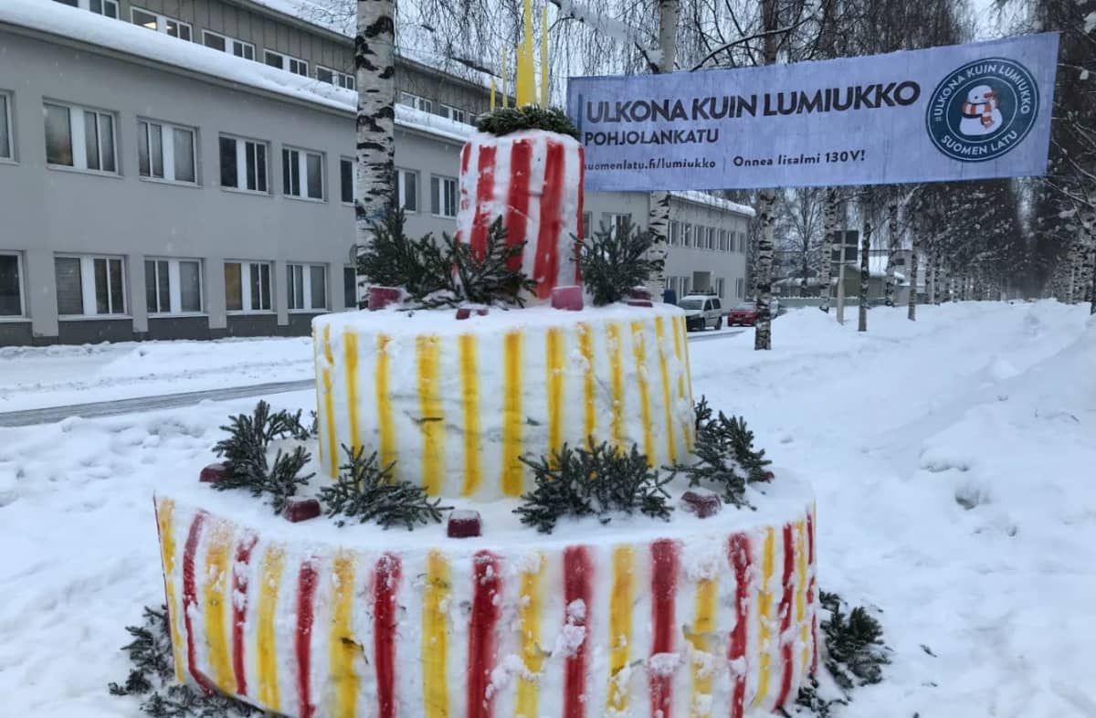 Ulkona kuin lumiukko-tempauksella 130 lumiukkoa Iisalmen koivukujalle  lauantaina | Yle Uutiset