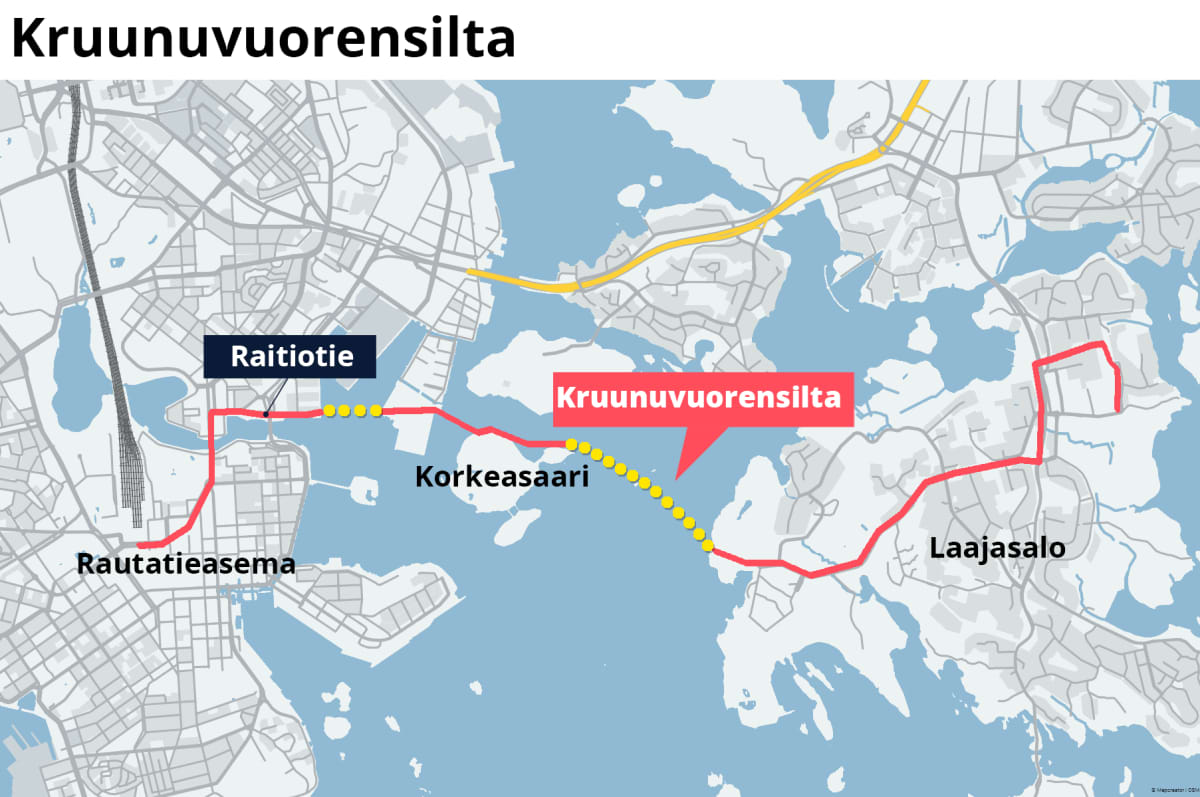 Suomen pisin silta ja miljoonahanke Kruunusillat etenee kustannuskiistoista  huolimatta – sen raitiotie valmistuu useammassa osassa