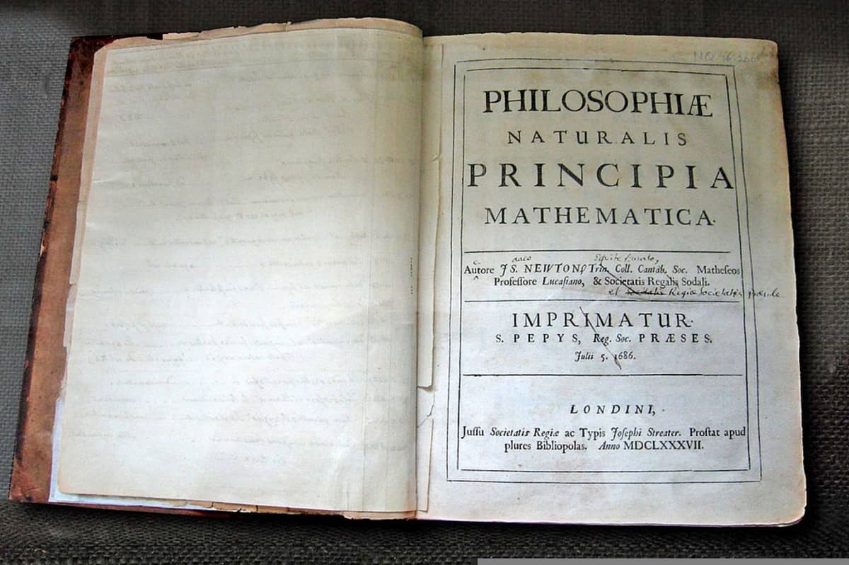 Philosophiae naturalis principia mathematica -teos avattuna nimiaukeamalta