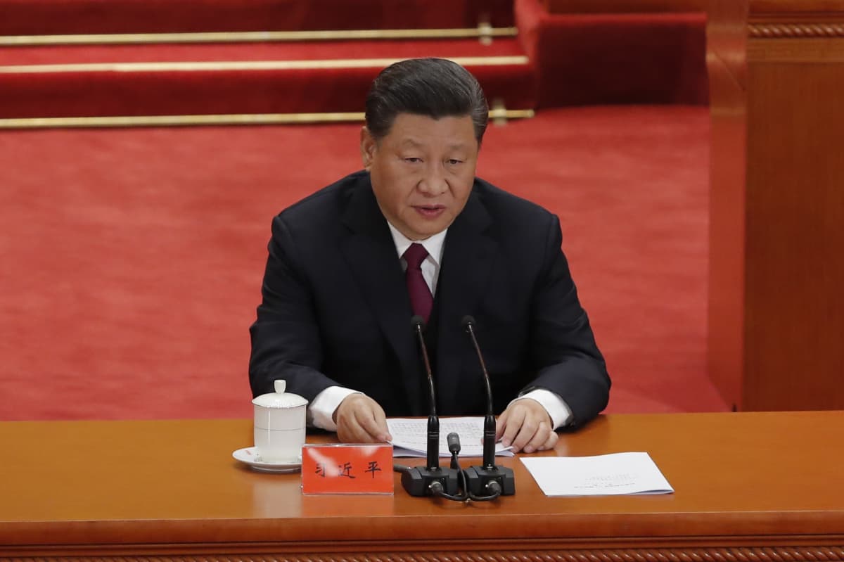 Presidentti Xi Jinping puhui Pekingissä.