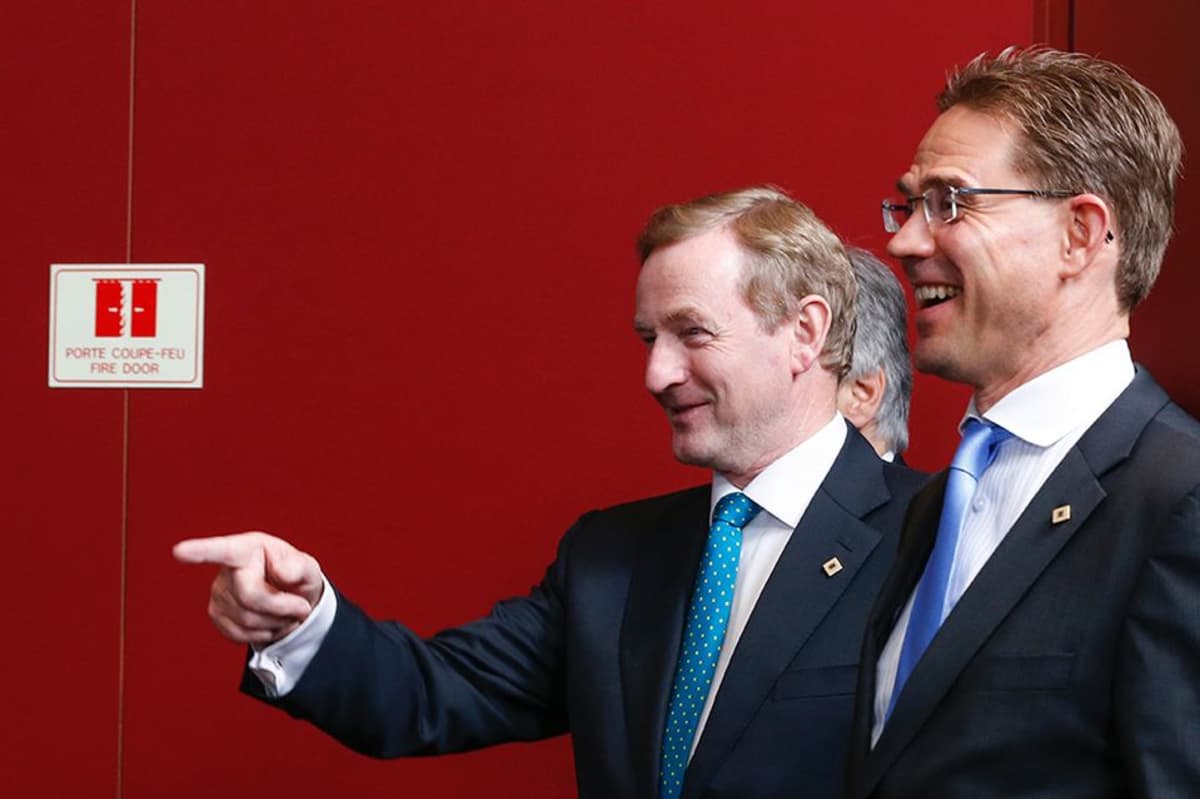 Irlannin pääminister Enda Kenny ja pääministeri Jyrki Katainen Brysselissä kesäkuussa 2013.