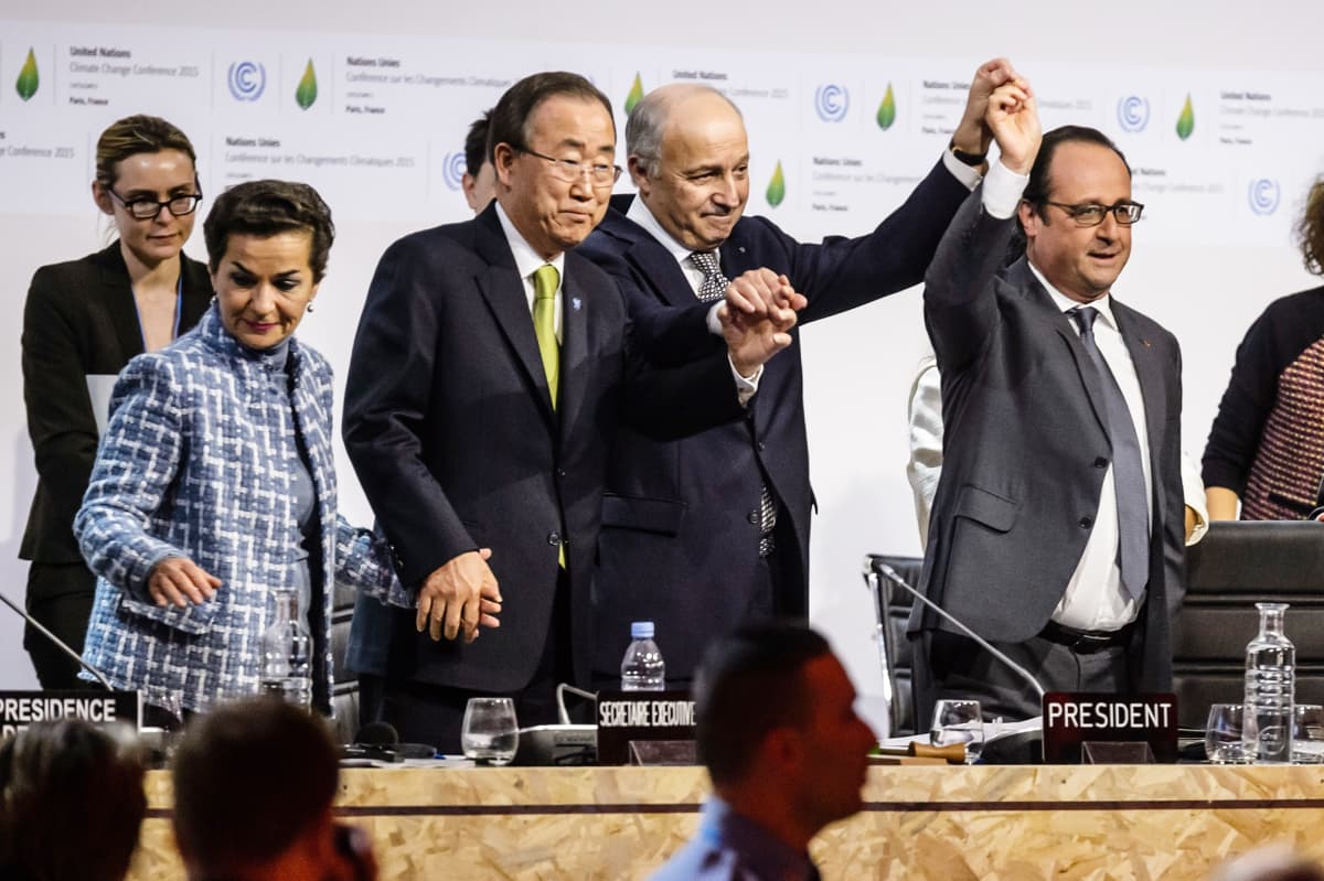 195 valtiota hyväksyi ilmastosopimuksen Pariisissa 12. joulukuuta.