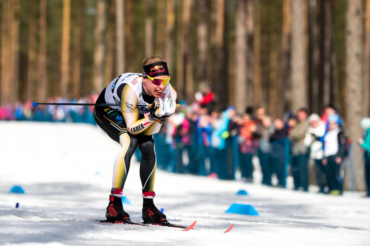 Iivo Niskanen vauhdissa SM-hiihdoissa 2019.