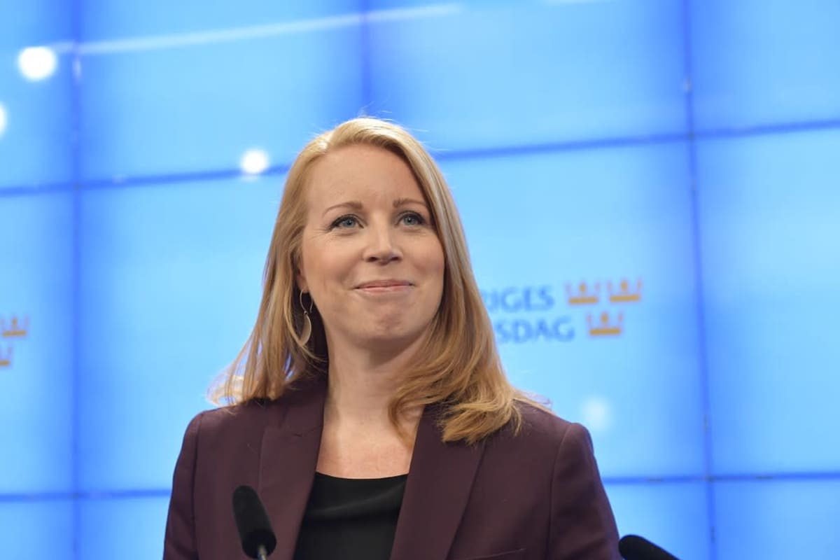 Ruotsin keskustapuolueen puheenjohtaja Annie Lööf.