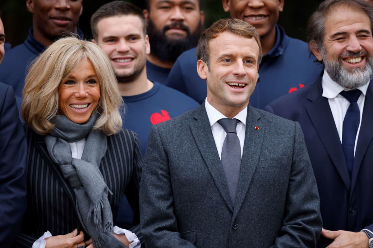 Brigitte ja Emmanuel Macron.