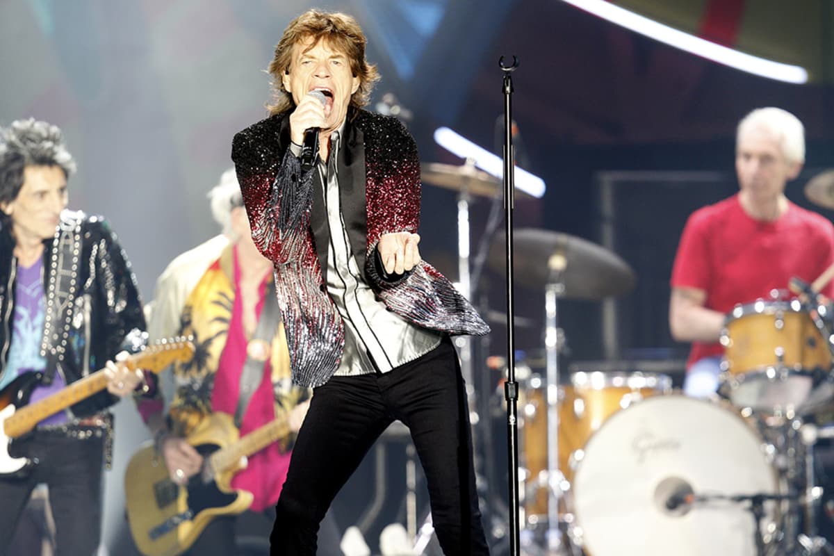 Rolling Stones esiintymässä Chilessä helmikuussa 2016.
