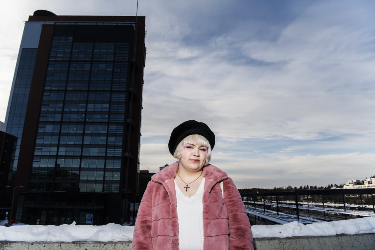 Vilma Nissinen kuvattiin Leppävaaran asemalla Espoossa 18. helmikuuta.