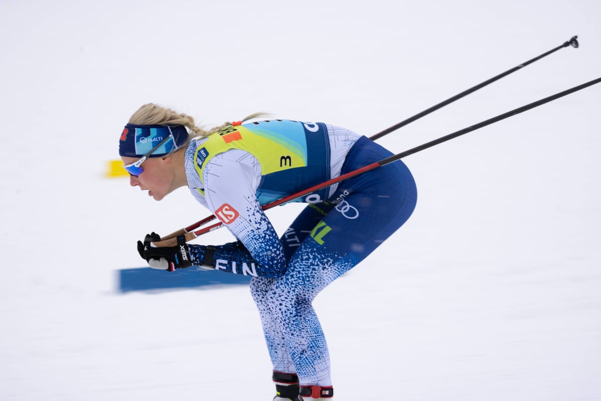 Anne Kyllönen Davosin maailmancupissa.