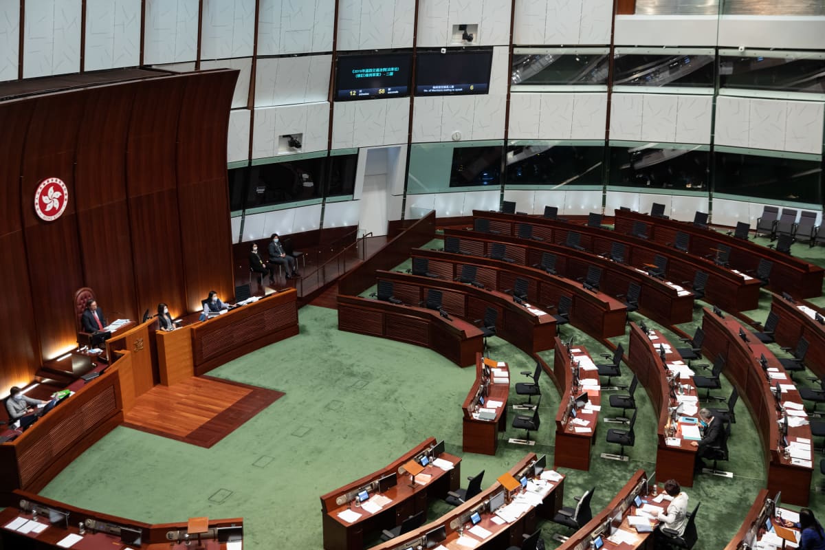 Hongkongs parlament inifrån. 