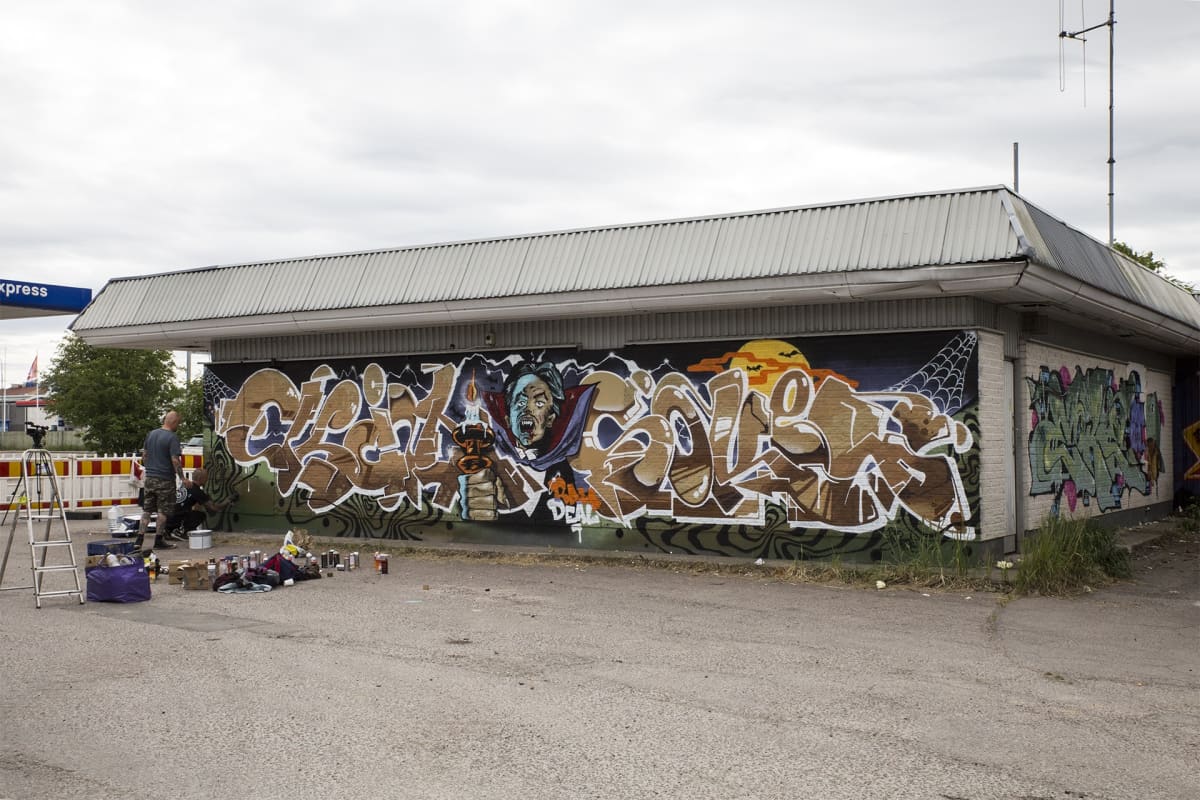 purkutaide, graffiti, Kerava