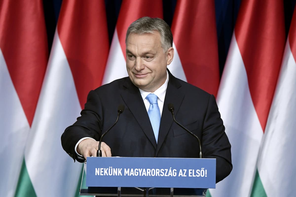 Unkarin pääministeri Viktor Orbán piti vuotuisen Unkarin tilaa koskevan puheensa Budapestissa 10. helmikuuta.