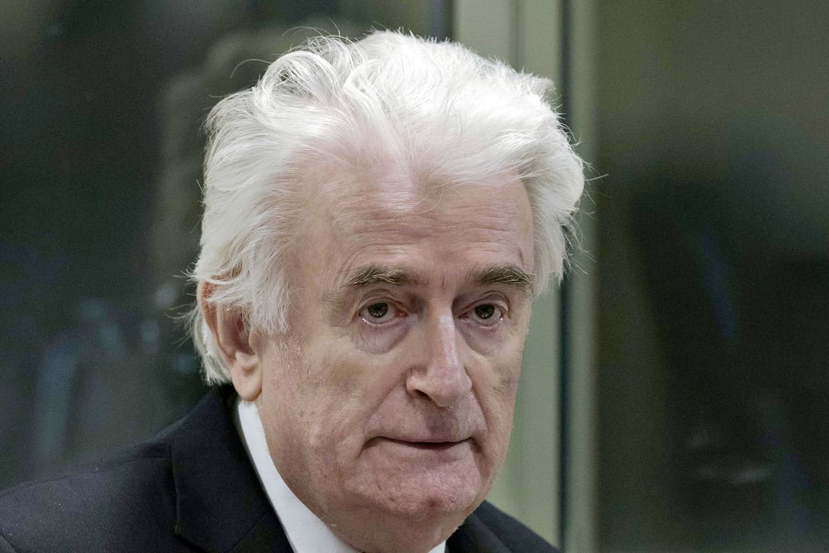 Radovan Karadžićin tuomio koventui keskiviikkona elinkautiseksi.
