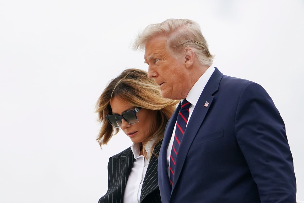 Kuvassa ovat Melania ja Donald Trump syyskuussa.