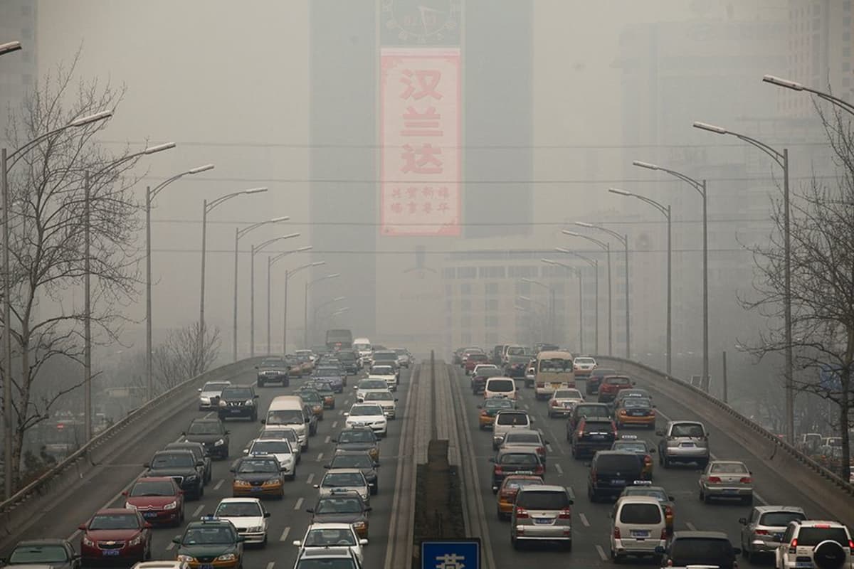 Ilman saastepitoisuudet Pekingissä ovat pahinta luokkaa Kiinassa.