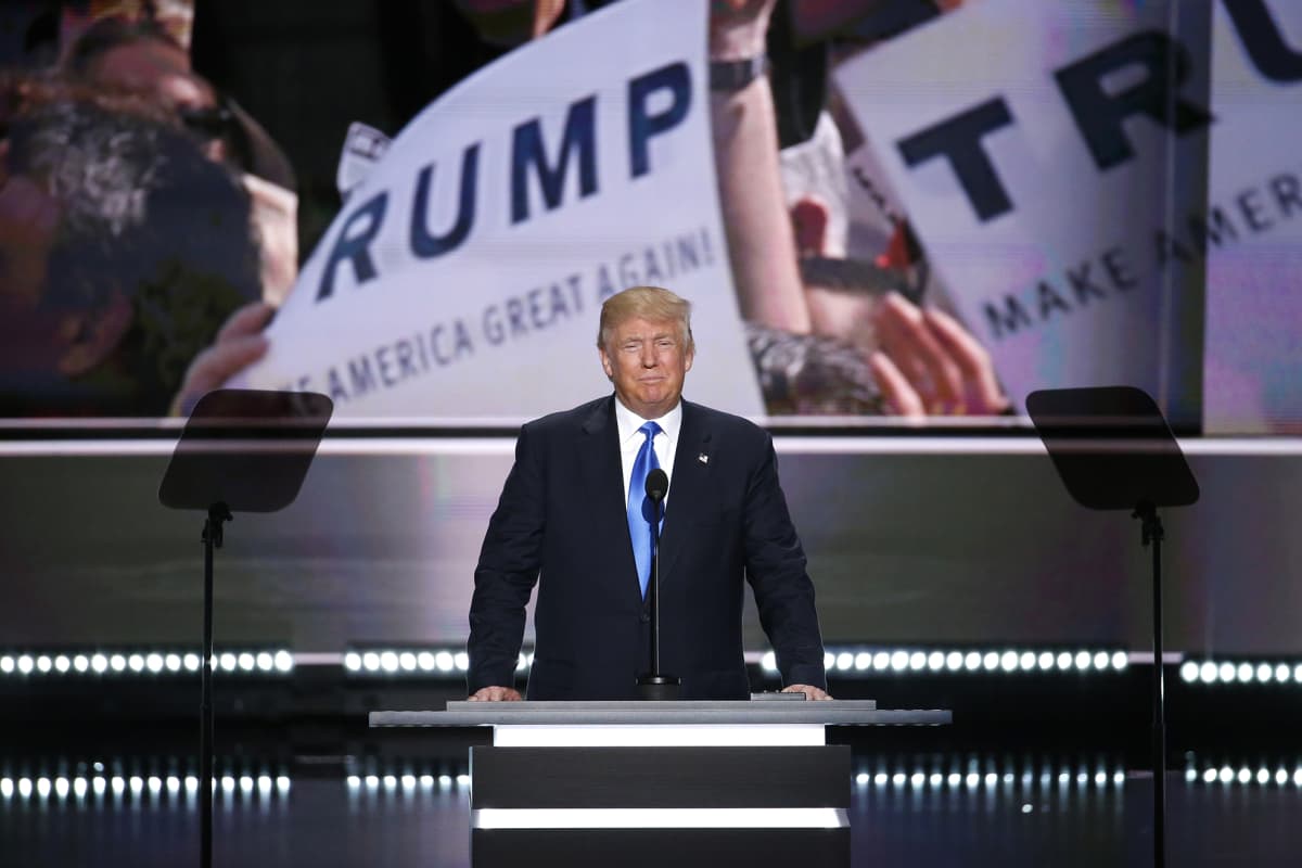 Trump republikaanien puoluekokouksessa Clevelandissa 19. heinäkuuta.