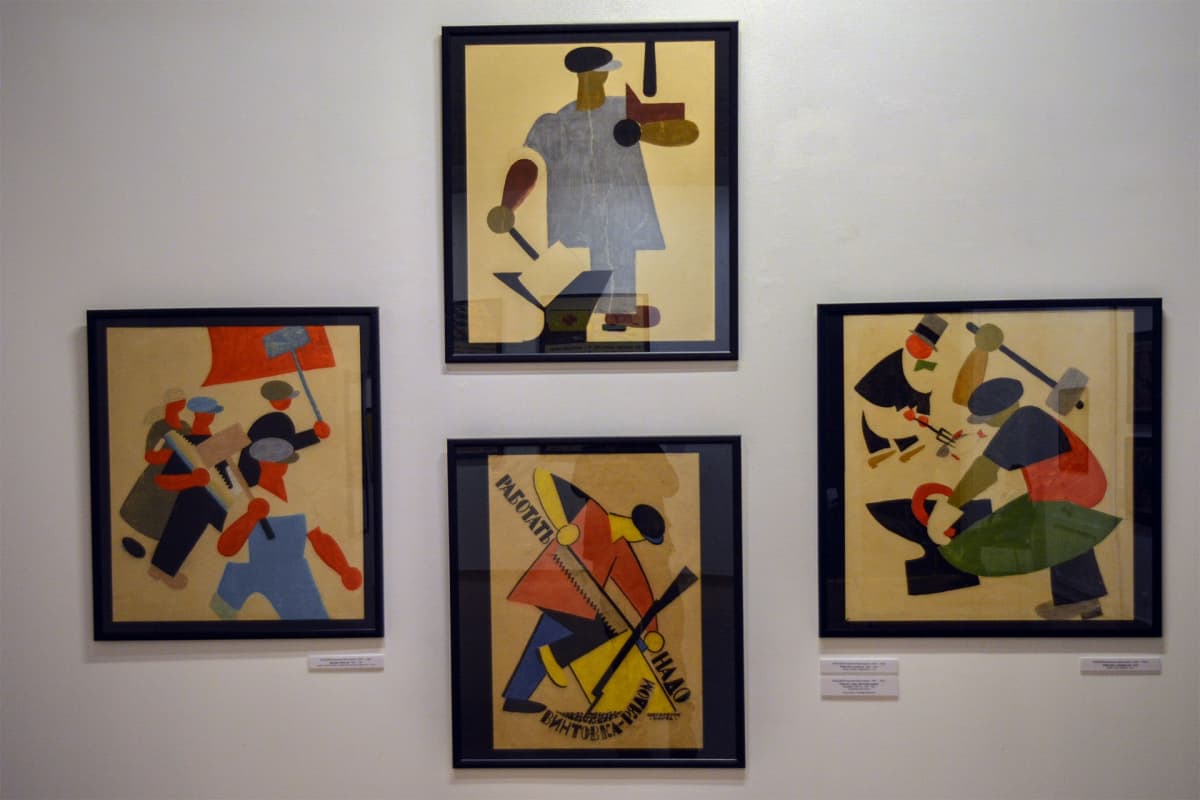 Vladimir Lebedev, propagandataide, Venäläisen taiteen museo, juliste