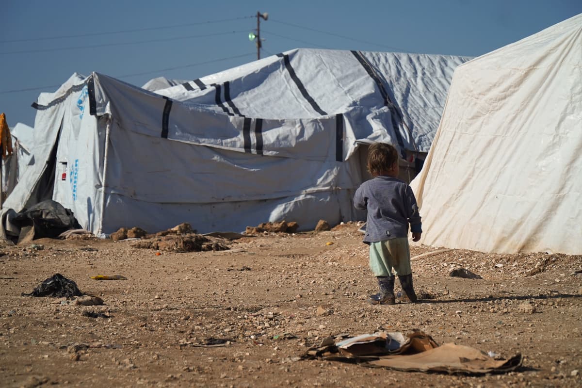 Lapsia al-Holin leirillä.