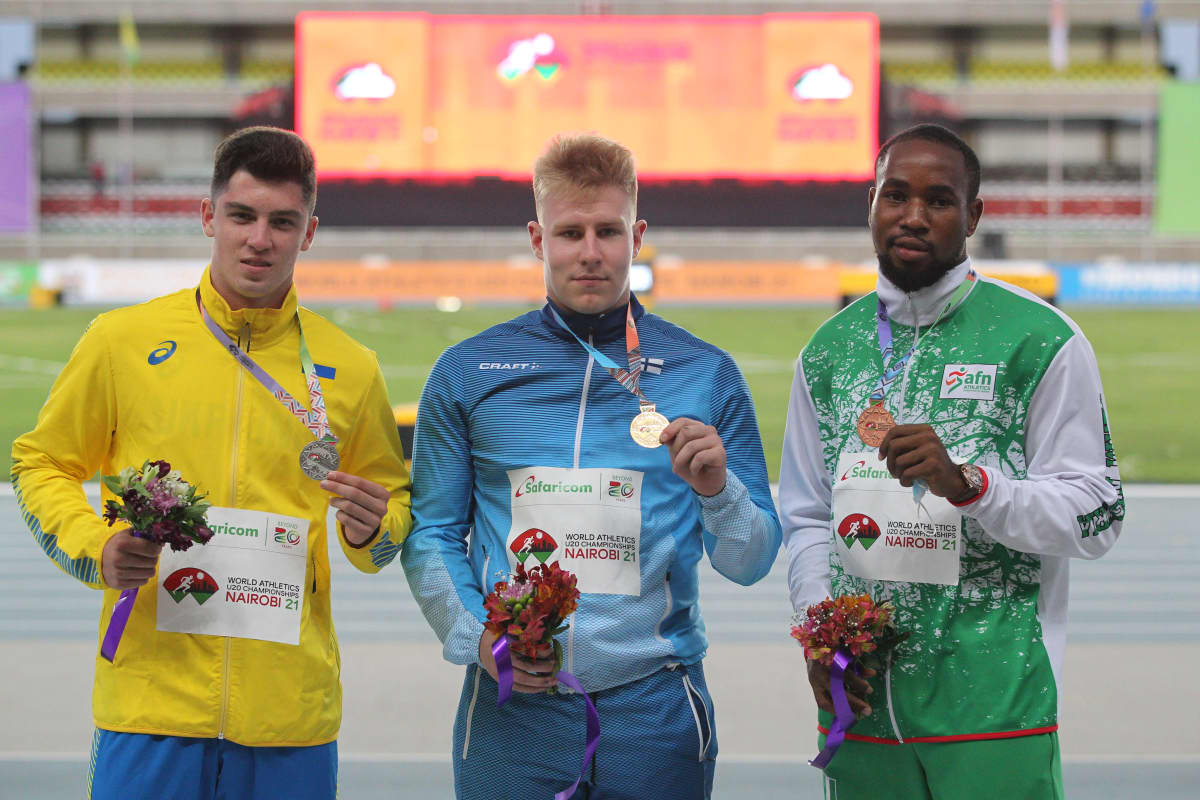 Janne Läspä voitti nuorten MM-kultaa Nairobissa. Hopealla Ukrainan Arthur Felfner, pronssia Nigerian Chinecherem Nnamdille.