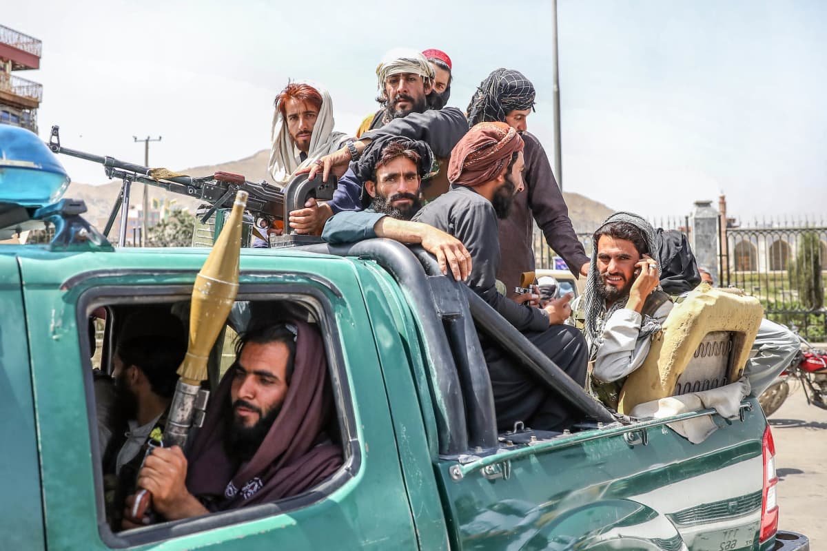 Taliban fighters in Kabul in August.