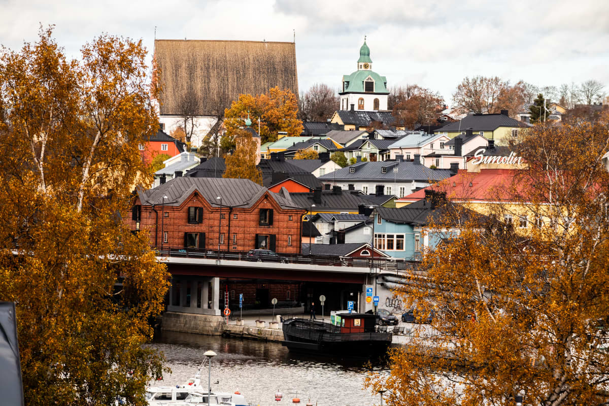 Höstlig vy över Borgå.