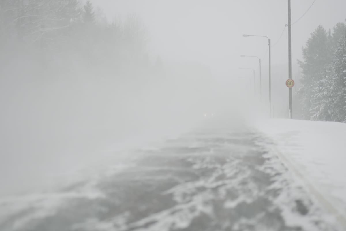 Luminen ajokeli Kajaanin kontiomäellä