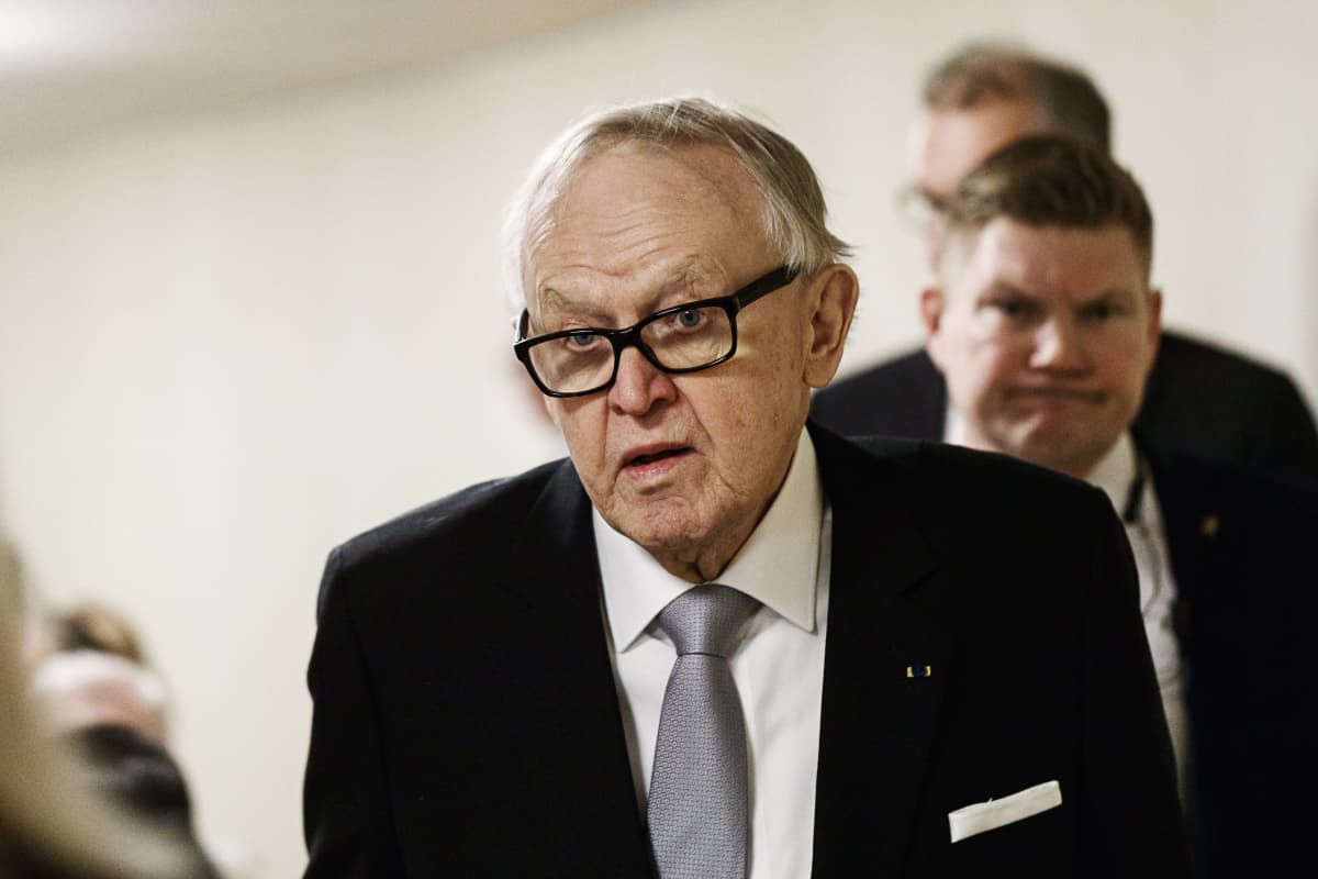 Presidentti Martti Ahtisaari yleisölehterillä vuoden 2018 valtiopäivien avajaisissa eduskunnassa Helsingissä.