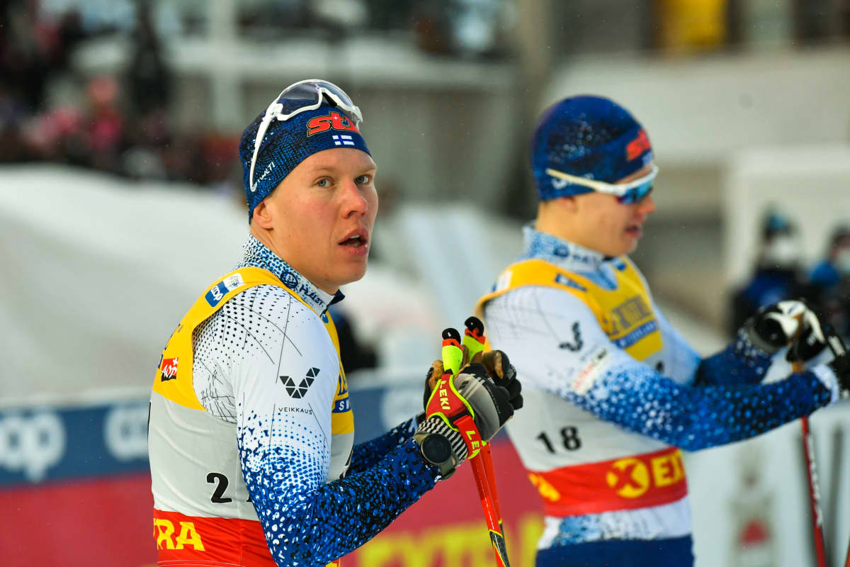 Verneri Suhonen kuvattuna Rukan maailmancupin maalialueella.
