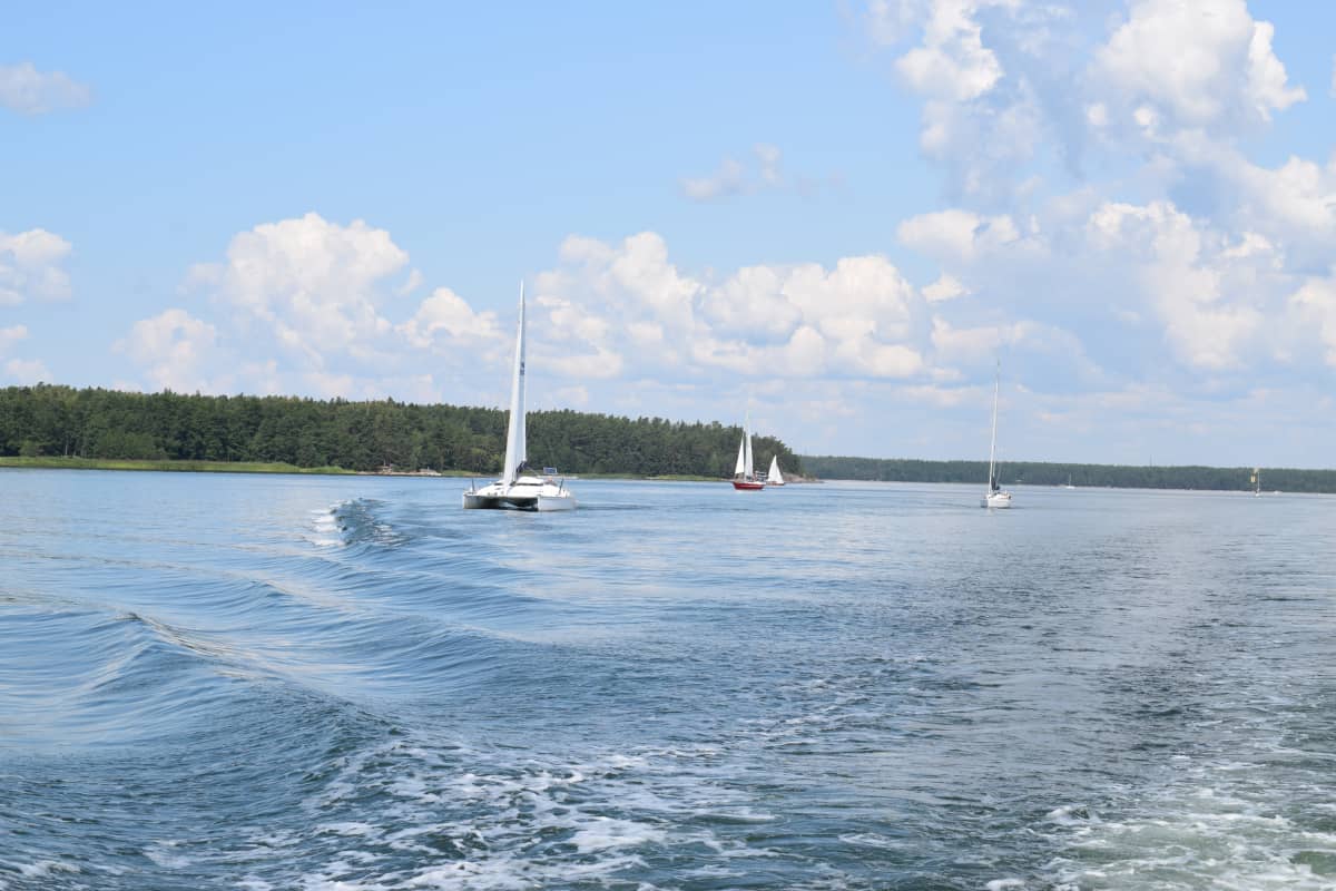 Veneitä Saaristomerellä heinäkuussa 2019.