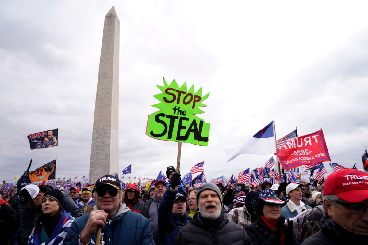 Stop the Steal -kyltti 6.1.2021 Washington